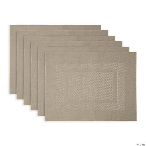 Stone Pvc Doubleframe Placemat 6 Piece