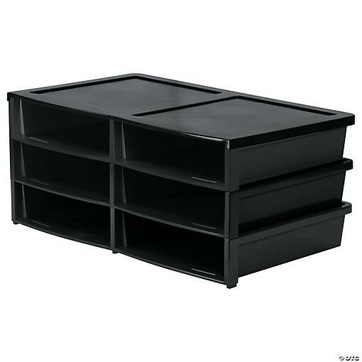 Storex Quick Stack Organizer, Black