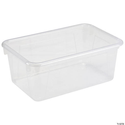 Storex Small Cubby Bin, Translucent, 5-Pack