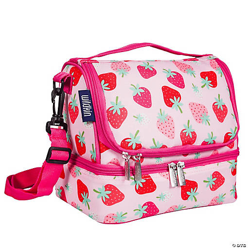 Strawberry Patch Two Compartment Lunch Bag