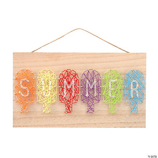 Summer Popsicle String Art Craft - Makes 1
