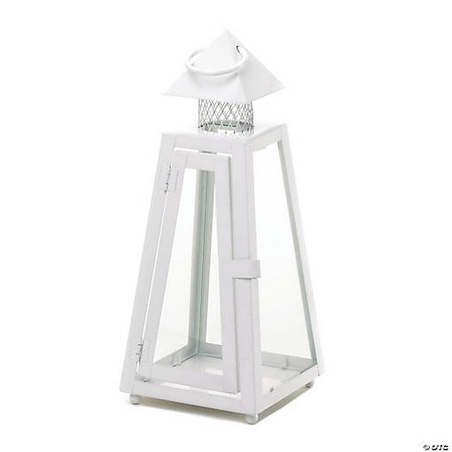 Summit White Candle Lantern 11.5"