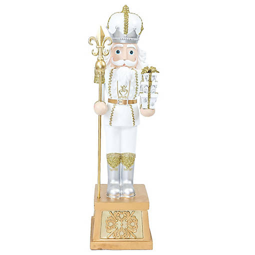 Sunnydaze 47" Pierre the Fleur-de-Lis Christmas Nutcracker Statue