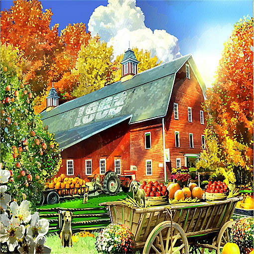 Sunsout Fall Foliage 500 pc  Jigsaw Puzzle