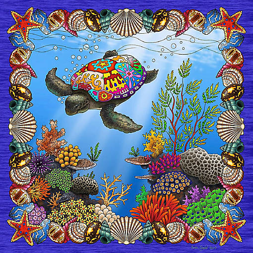 Sunsout Psychedelic Turtle 500 pc  Jigsaw Puzzle