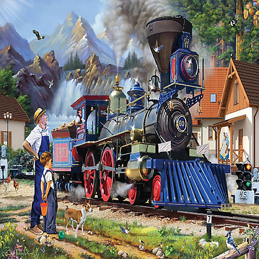 Sunsout Retro Train 500 pc  Jigsaw Puzzle