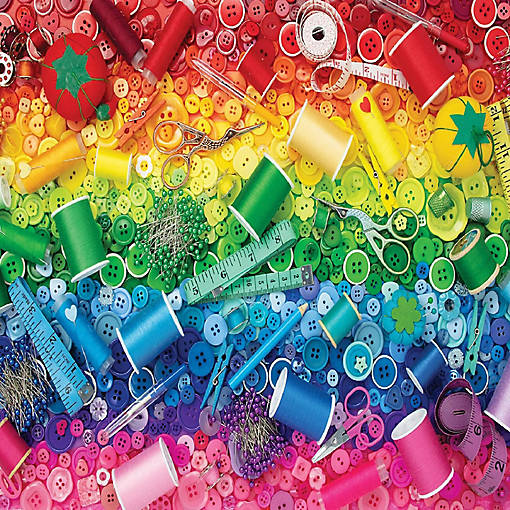 Sunsout Sewing Rainbow 500 pc  Jigsaw Puzzle