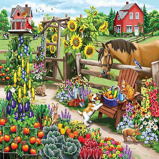 Sunsout Sharing a Snack 1000 pc  Jigsaw Puzzle