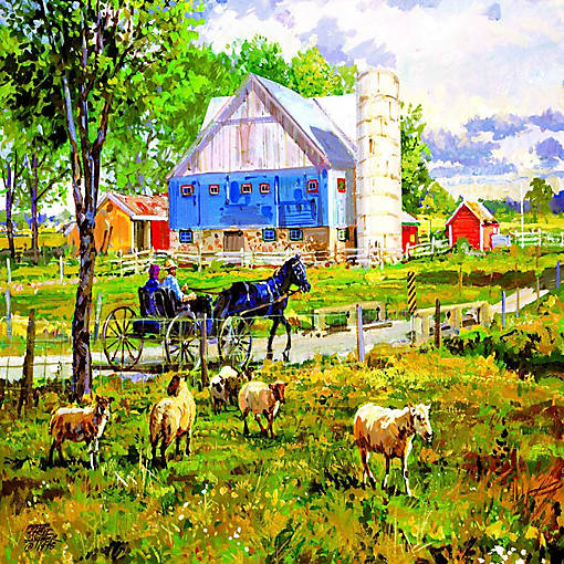 Sunsout Through the Fields 300 pc  Jigsaw Puzzle