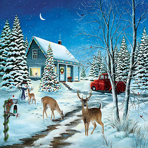 Sunsout Unexpected Christmas Guests 500 pc  Jigsaw Puzzle