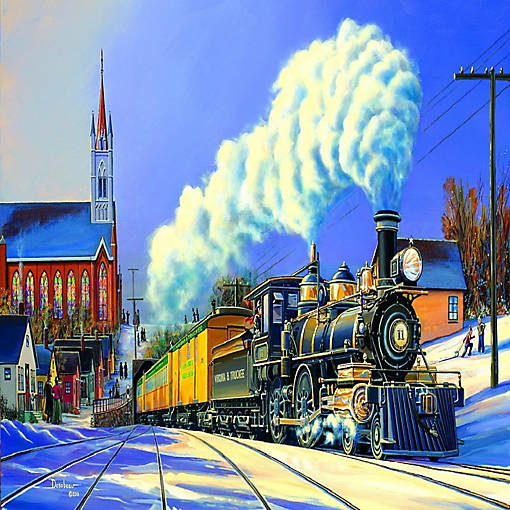 Sunsout Winter Arrival 1000 pc  Jigsaw Puzzle