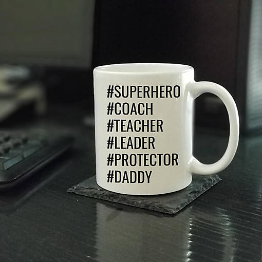 #Superhero #Coach #Daddy Ceramic Mug