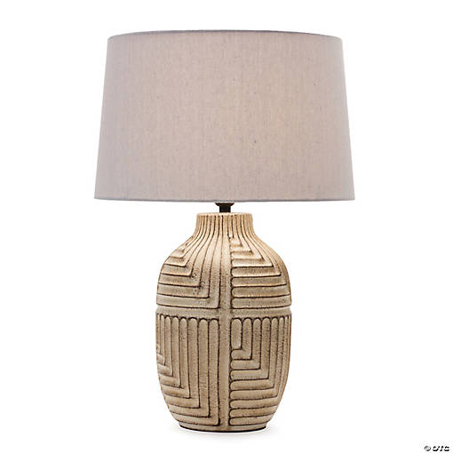 Table Lamp 24"H Ceramic/Linen MaProper 60W