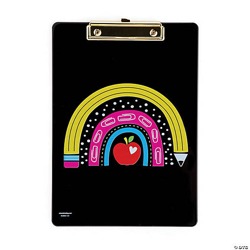 Teacher Clipboard with Rainbow