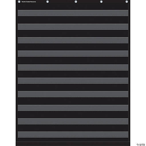 Teacher Created Resources Black 10 Pocket Chart