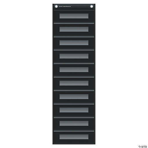 Teacher Created Resources File Storage Pocket Chart, Black