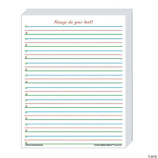 Teacher Created Resources Smart Start 1-2 Writing Paper, 360 Sheets Per Pack