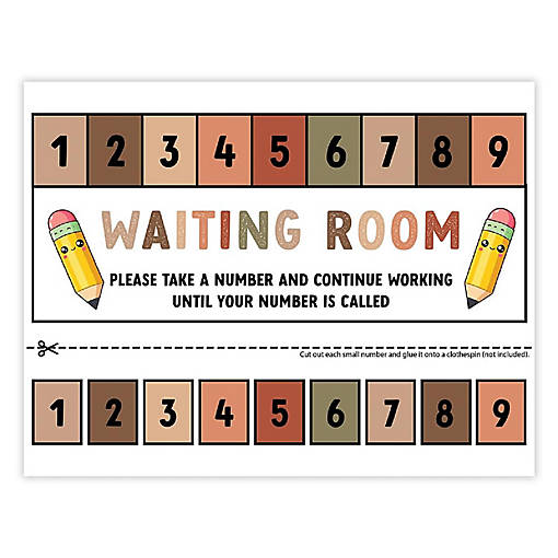 Teacher Waiting Room Sign Boho, 1-Pack