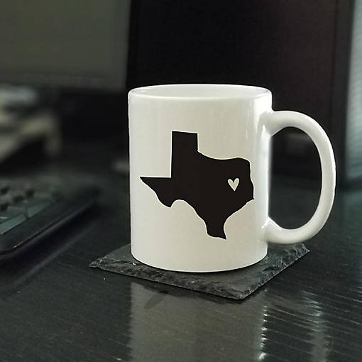 Texas State Heart Ceramic Mug
