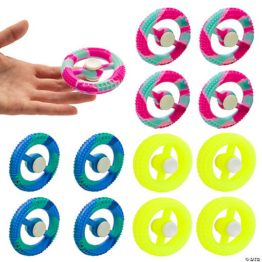 Textured Fidget Spinner Wheels - 12 Pc.