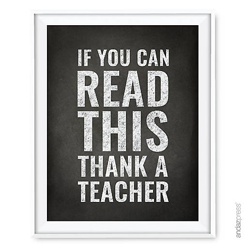 Thank a Teacher Chalkboard Print, 1-Pack