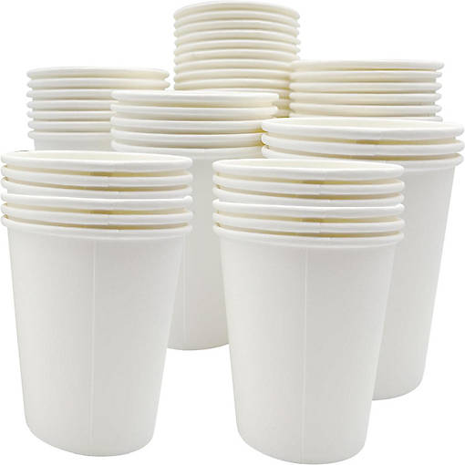 Three Leaf 8 Oz. Disposable Paper Cold Cups, (White) 1000 Ct.