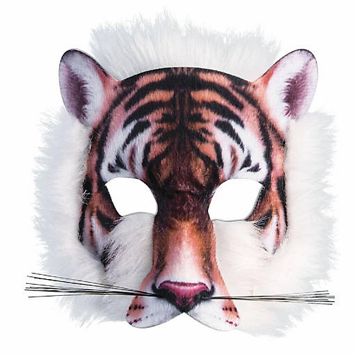Tiger 3D Print Costume Half Mask