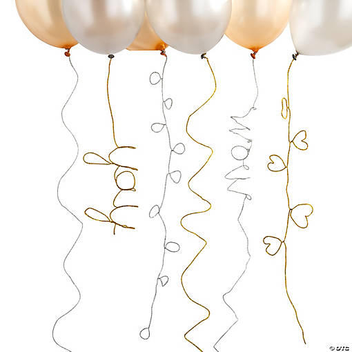 Tinsel Balloon Tails - 12 Pc.