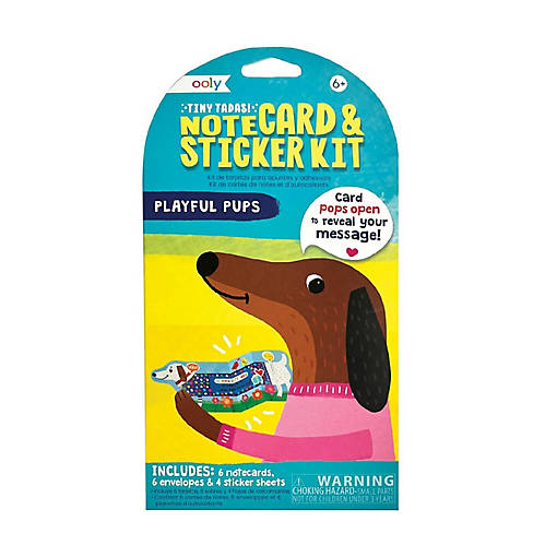 Tiny Tadas! Note Cards and Sticker Set - Playful Pups / Default Title