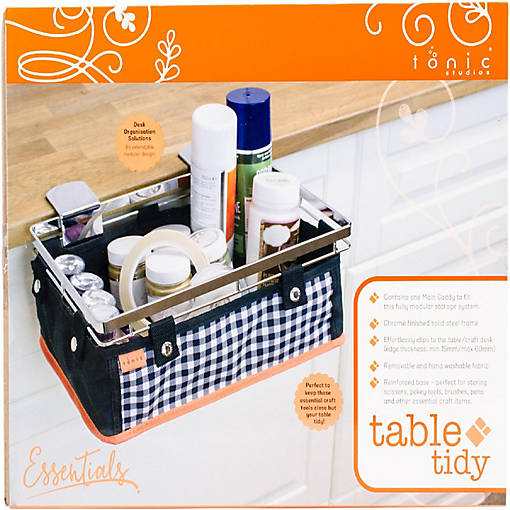 Tonic Studios Table Tidy Main Caddy-Black/ Orange