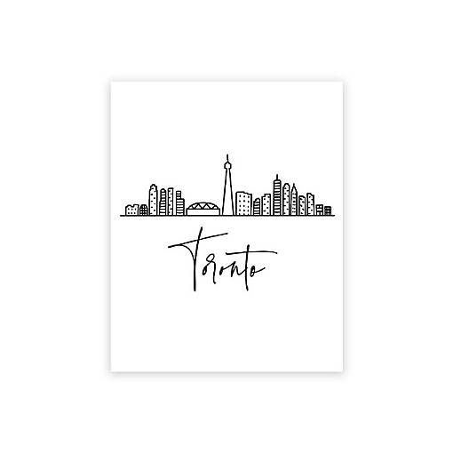 Toronto Skyline BW 16x20in 1-Pack