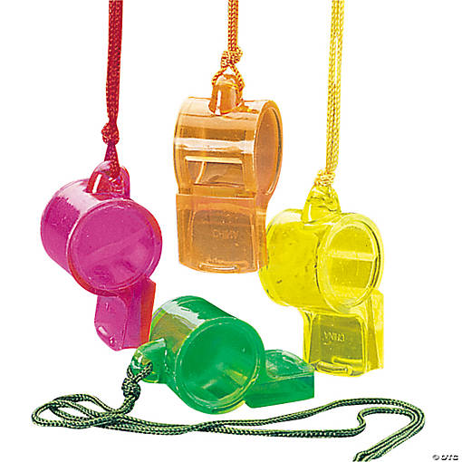 Transparent Whistles - 12 Pc.