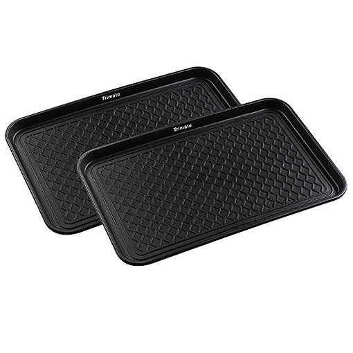 Trimate: Black All Weather 24"X16" Medium Boot Tray, 2 Pack