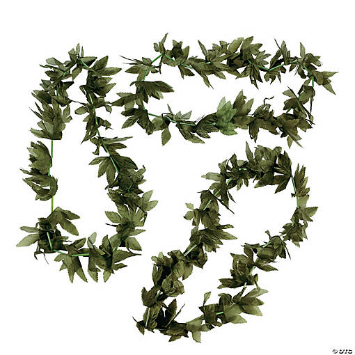 Tropical Fern Leaf Polyester Leis - 12 Pc.