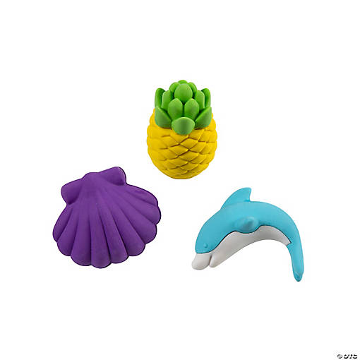 Tropical Surprise Inside Erasers - 18 Pc.