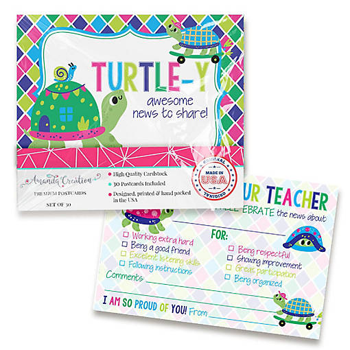 Turtle Teacher Mail for Students by AmandaCreation 30ct