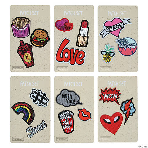 Tween Iron-On Patch Assortment - 18 Pc.