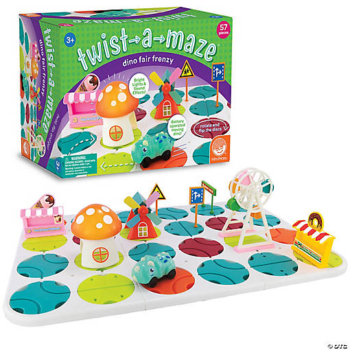 Twist-a-Maze Dino Fair Frenzy Toddler Puzzle Track Vehicle Set
