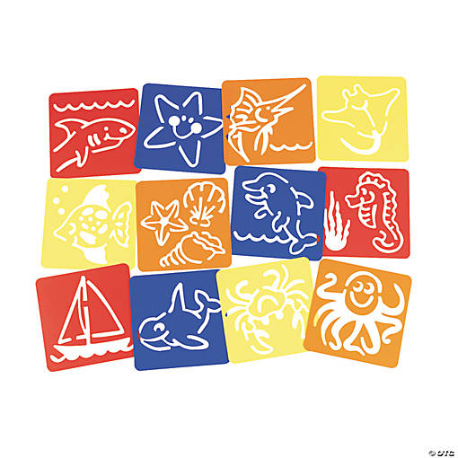 Under the Sea Stencils - 12 Pc.