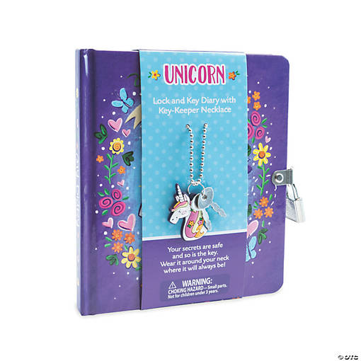 Unicorn Diary with Charm Necklace