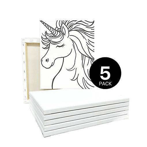 Unicorn Dream 11" x 14" Preprinted Canvas Bundle - 5 Pack