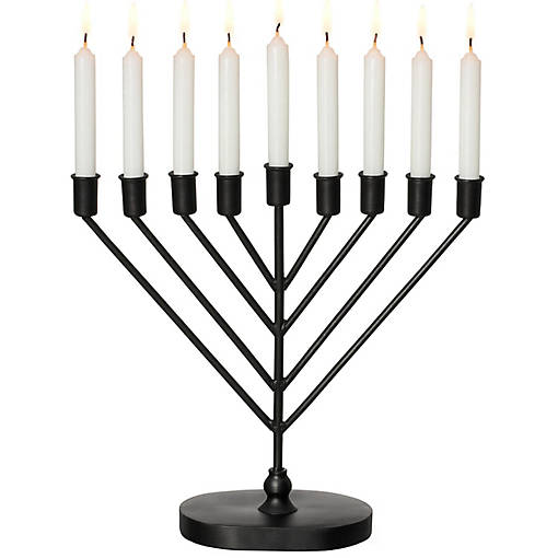 V-SHAPED MID-CENTURY MENORAH BLACK