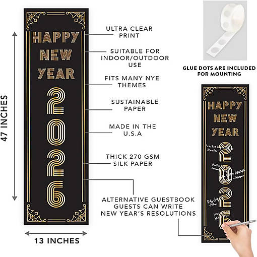 Vertical Roaring 20s New Year Banner
