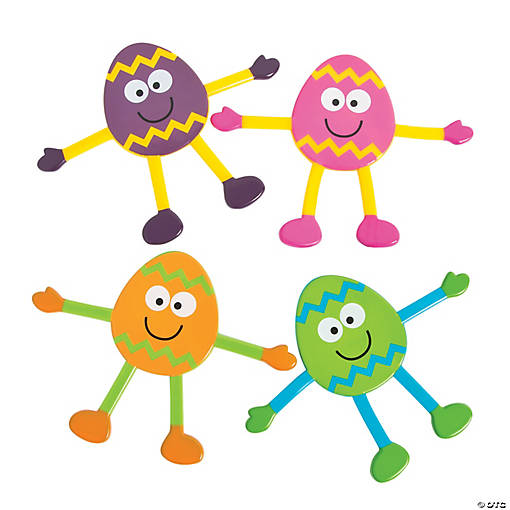 Vibrant Easter Egg Bendables - 24 Pc. for Fun Celebrations