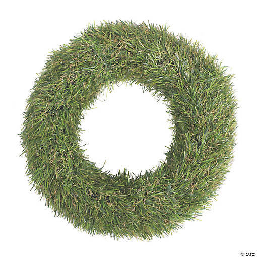 Vickerman 10" Artificial Green Grass Wreath