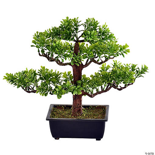 Vickerman 10" Artificial Potted Murraya Bonsai Tree