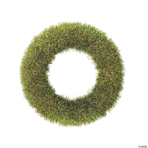 Vickerman 14" Artificial Green Grass Wreath