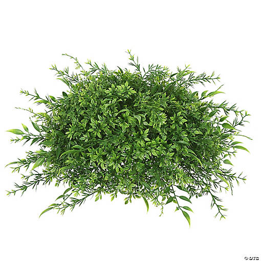 Vickerman 18" Artificial Green Mixed Greenery Half Ball