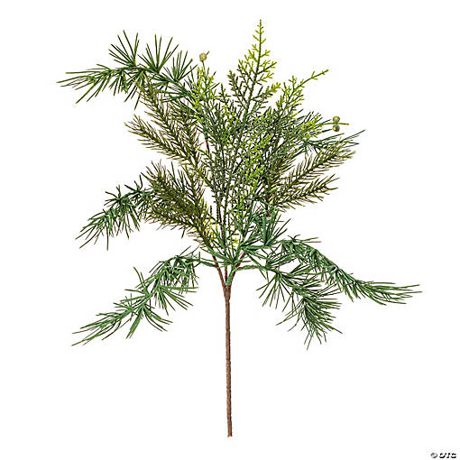 Vickerman 18" Artificial Mixed Fern Cedar Spray Includes 6 sprays per pack