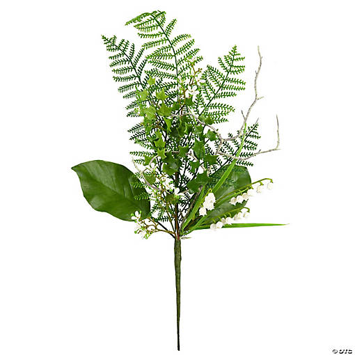 Vickerman 21" Artificial White Mini Flower Green Spray Includes 4 sprays per pack